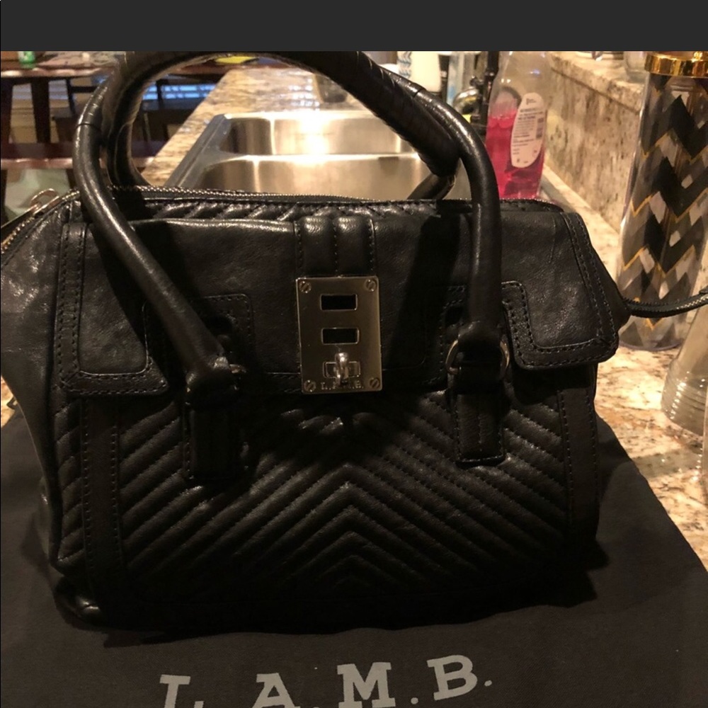 L.A.M.B black satchel